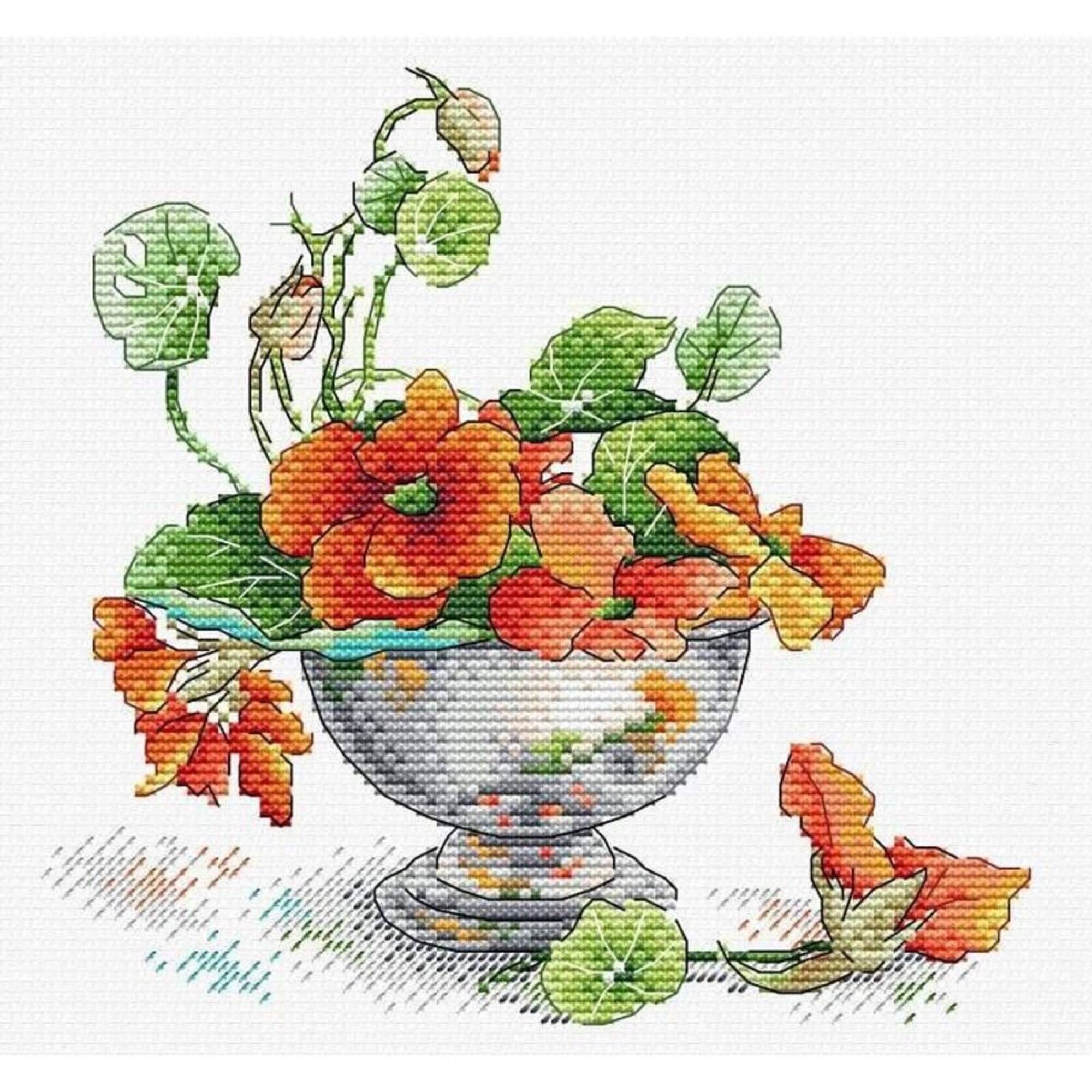MP Studia Nasturtium Cross Stitch Kit